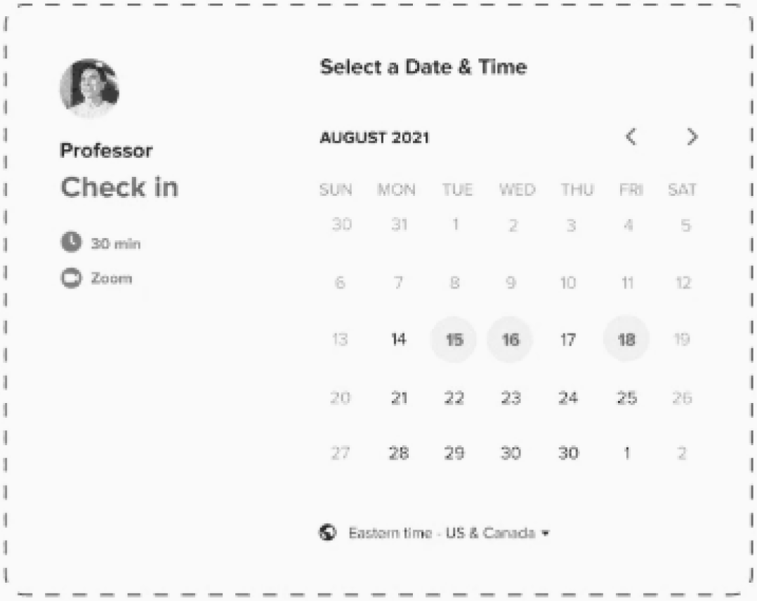 Book an Appointment Calendar